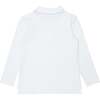 Boys White Long Sleeve Cotton Polo - Shirts - 5