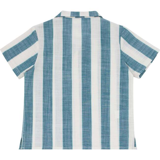Minnow X Fanm Mon Boys Blue Cabana Linen Shirt - Shirts - 6