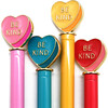 Enamel Heart Charm Pen Set, Blue, Pink, Yellow, Red - Arts & Crafts - 2