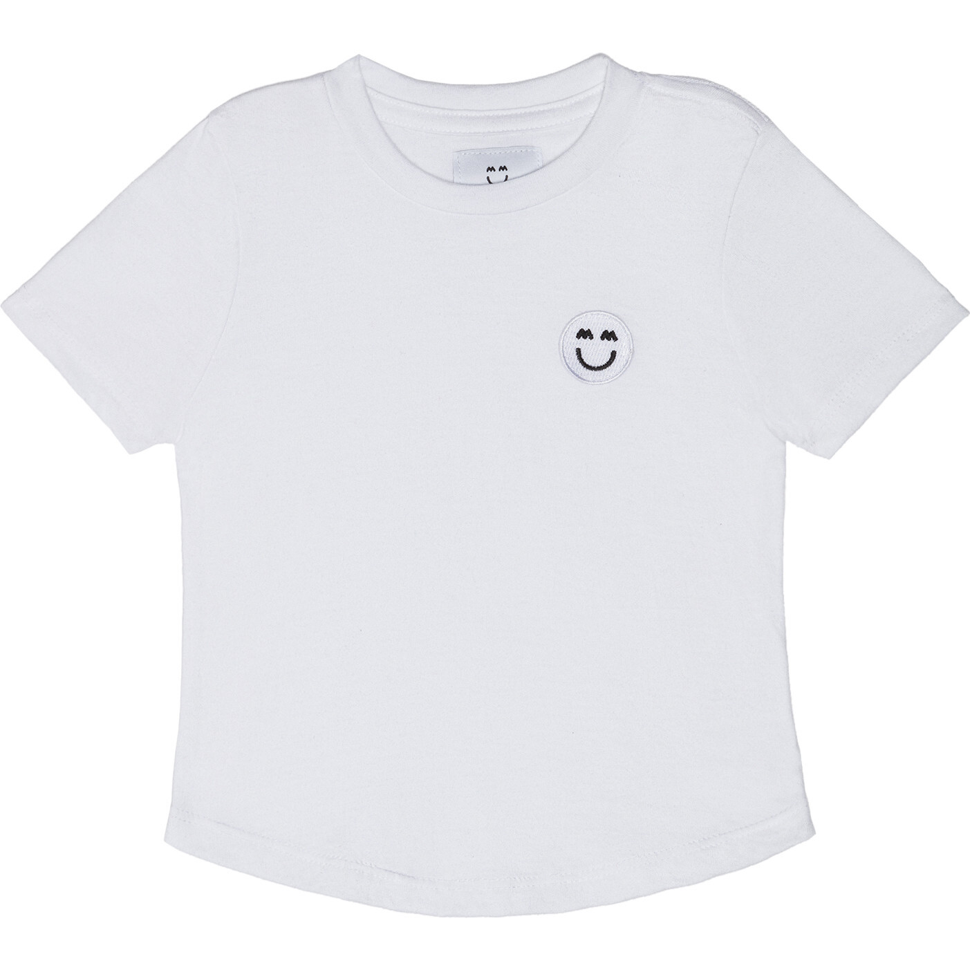 NEW Slub Cotton Short Sleeve Signature Patch Tee, White