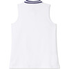 Samantha Sleeveless Pique Tennis Polo Shirt, Bright White - Polo Shirts - 2