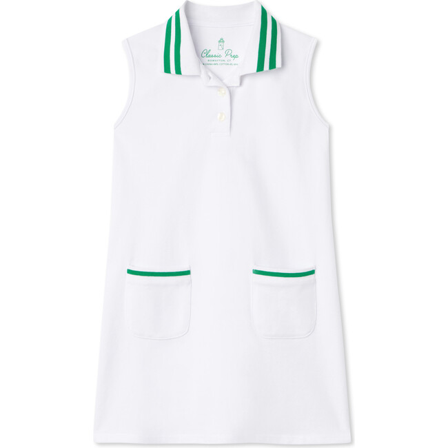 Teagan Tennis Pique Sports Dress, Bright White