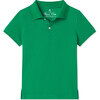 Shorts Sleeve Huck Solid Pique Polo Shirt, Blarney Green - Polo Shirts - 1 - thumbnail