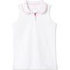 Women's Adair Tennis Performance Sherbet Sleeveless Polo Shirt, Bright White - Polo Shirts - 1 - thumbnail