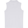 Terra Tennis Performance Chevron Sleeveless Polo Shirt, Bright White - Polo Shirts - 2