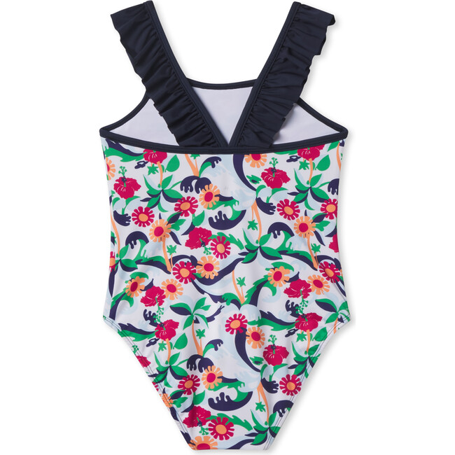 Mira Olina Print Ruffle One Piece Swimsuit, Multicolors - One Pieces - 2