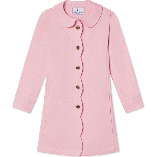 Georgina Pique Scallop Coat, Lilly's Pink - Coats - 1