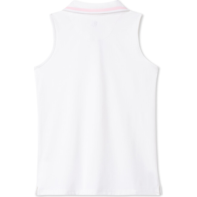 Women's Adair Tennis Performance Sherbet Sleeveless Polo Shirt, Bright White - Polo Shirts - 2