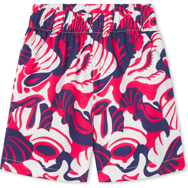 Dylan Roton Point Print Stretch Sateen Shorts, Blue