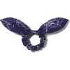 Commodore Print Tie Scrunchie, Blue - Hair Accessories - 1 - thumbnail