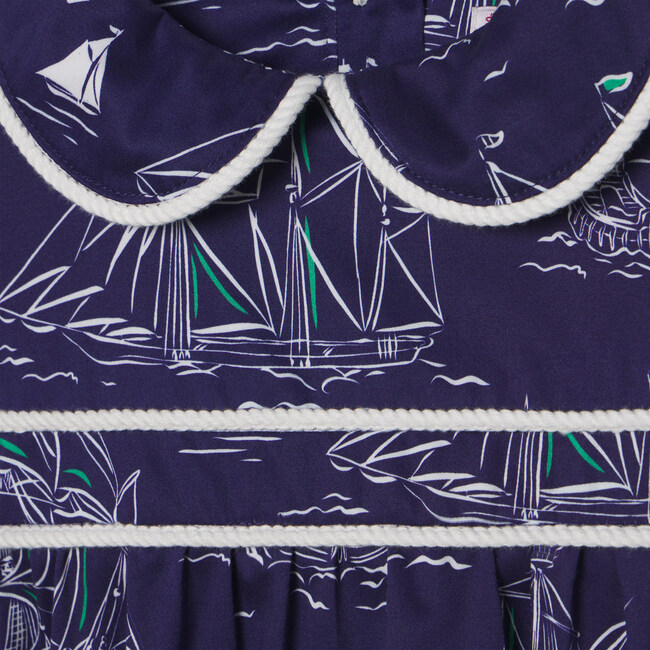 Juniper Commodore Print Stretch Sateen Bubble, Blue - Onesies - 2
