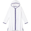 Ellie Ric Rac Lace Looped Terry Coverup, White And Blue Ribbon - Cover-Ups - 1 - thumbnail