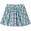 Audrey Summit Plaid Stretch Poplin Scallop Skirt, Plaid - Skirts - 1 - thumbnail
