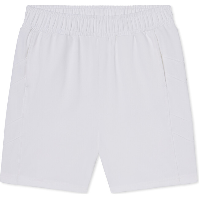 Chevron Tex Tennis Performance Shorts, Bright White
