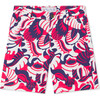 Hudson Roton Point Print Stretch Sateen Shorts, Blue - Shorts - 1 - thumbnail