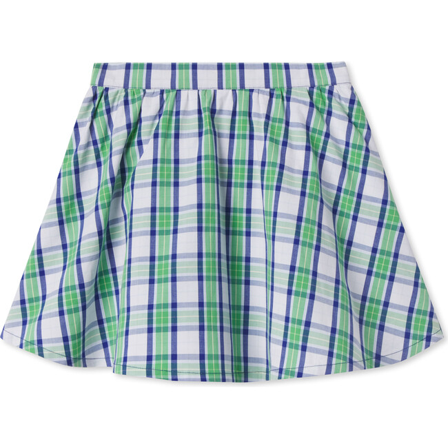 Audrey Summit Plaid Stretch Poplin Scallop Skirt, Plaid - Skirts - 3