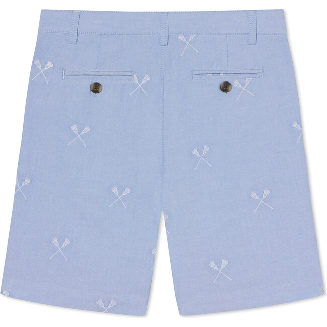 Hudson Lacrosse Embroidery Oxford Shorts, Blue - Shorts - 2