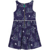 Charlotte Commodore Print Stretch Sateen Dress, Blue - Dresses - 3