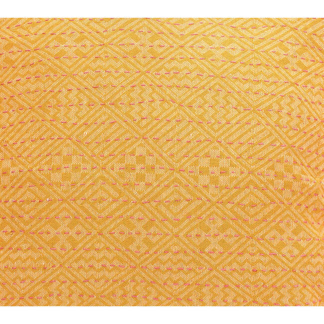 Cotton Lumbar Pillow, Yellow Diamonds - Decorative Pillows - 3