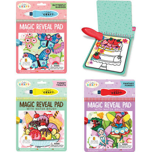 Magic Water Reveal Pads Butterfiles, Sweets & Fairies, Rainbow - Bright ...