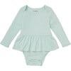 Claysburg Onesie With Ruffled Skirt, Sky Gray - Bodysuits - 1 - thumbnail