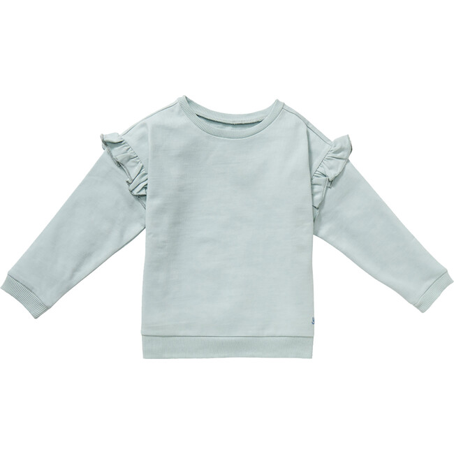 Manhattan Sweatshirt With Ruffle Details, Sky Gray