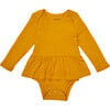 Claysburg Onesie With Ruffled Skirt, Golden Orange - Bodysuits - 1 - thumbnail