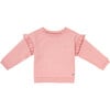 Manhattan Sweatshirt With Ruffle Details, Silver Pink - Sweatshirts - 1 - thumbnail