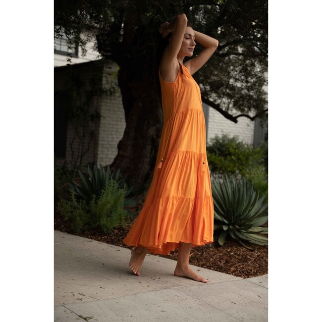 Women's Sienna Maxi Dress, Orange - Dresses - 3