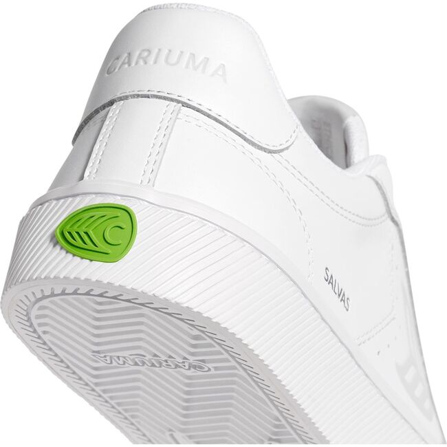 Women's SALVAS Leather Sneaker, White - Sneakers - 4
