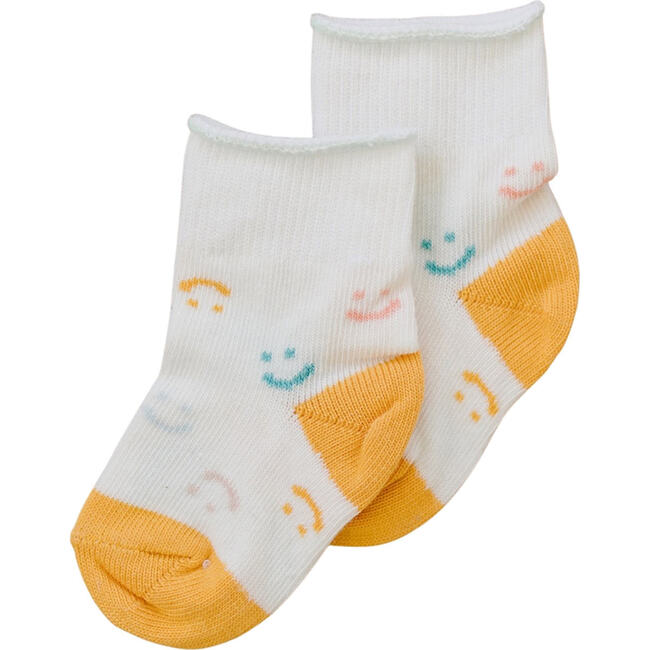 All Smiles Sock, White - Socks - 1