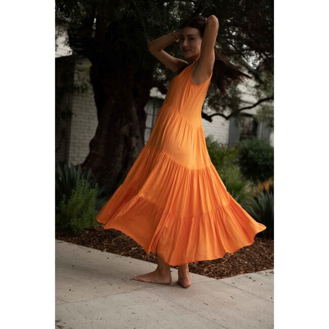 Women's Sienna Maxi Dress, Orange - Dresses - 2