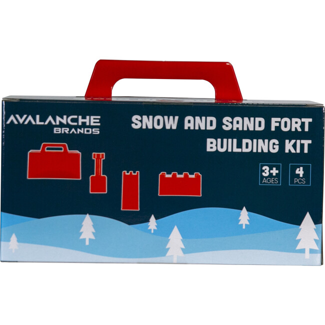 Snow and Sand Fort Building Kit, 4 Pieces, Red