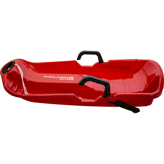 Downhill Kids Snow Sled With Brake, Red - Snow Tubes - 1