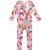 Watercolor Butterfly Convertible One Piece, Pink - Onesies - 1 - thumbnail