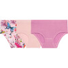 Watercolor Butterfly Girls 3-Piece Brief Set, Pink - Underwear - 1 - thumbnail