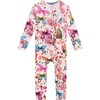 Watercolor Butterfly Footless Zippered One Piece, Pink - Onesies - 1 - thumbnail