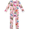 Watercolor Butterfly Convertible One Piece, Pink - Onesies - 2