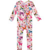 Watercolor Butterfly Convertible One Piece, Pink - Onesies - 3