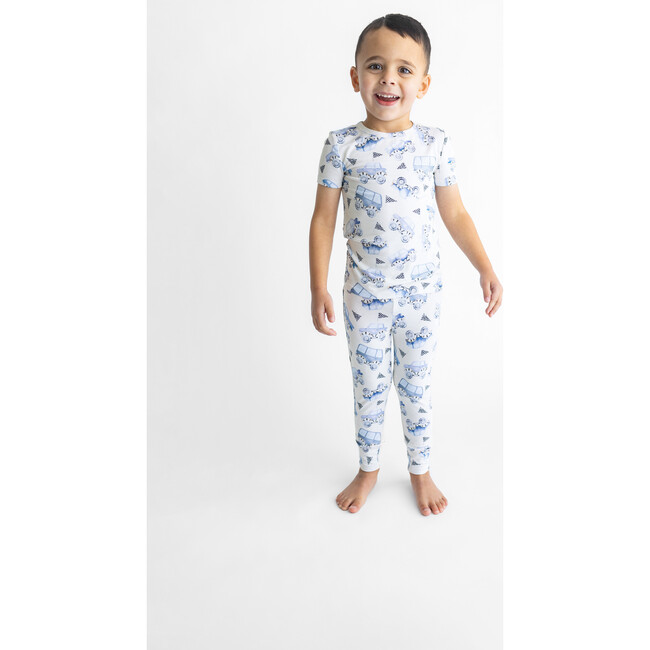 Franklin Short Sleeve Basic Pajama, Beige - Pajamas - 3