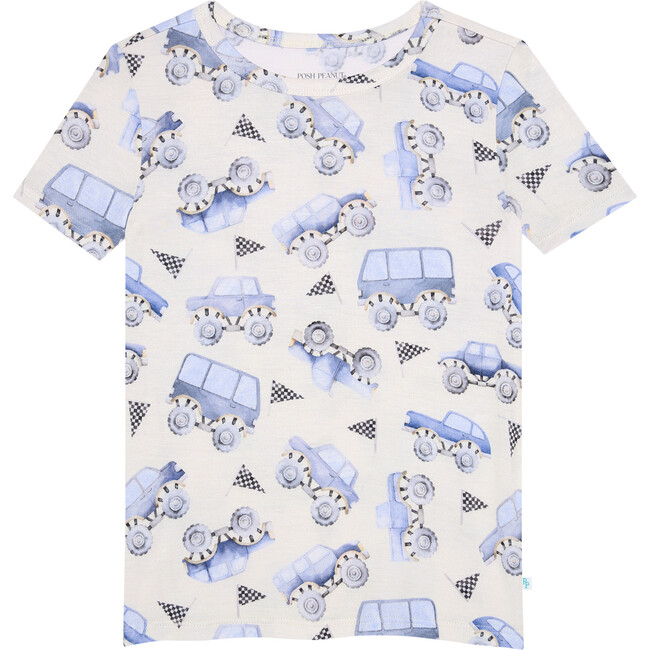 Franklin Short Sleeve Basic Pajama, Beige - Pajamas - 5