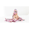 Watercolor Butterfly  Ruffled Hooded Towel, Pink - Bath Towels - 5