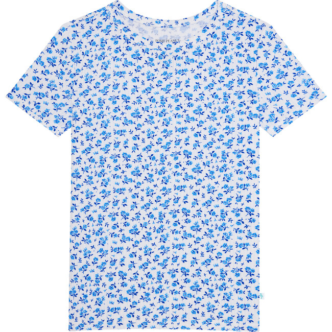 Andina Short Sleeve Basic Pajama, White - Pajamas - 5