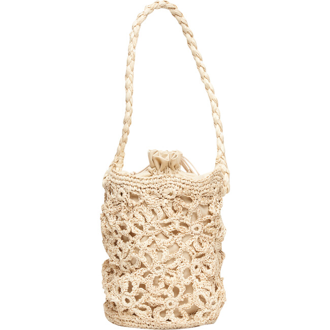 Women's Edie Knitted Rafia Tote, Natural