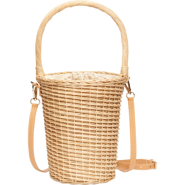Women's Zoey Wicker Basket Bag, Natural - Bags - 1