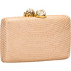 Women's Jen Woven Straw Clutch With White Stones, Toast - Bags - 1 - thumbnail