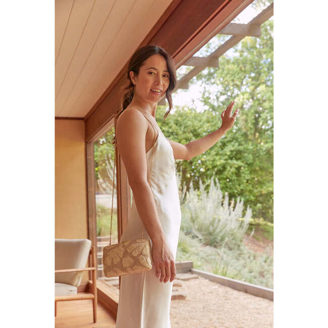 Women's Frances Hand Embroidered Rafia Clutch, Natural - Bags - 2