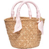 Women's Mini Rosie Woven Seagrass Tote, Baby Pink - Bags - 3