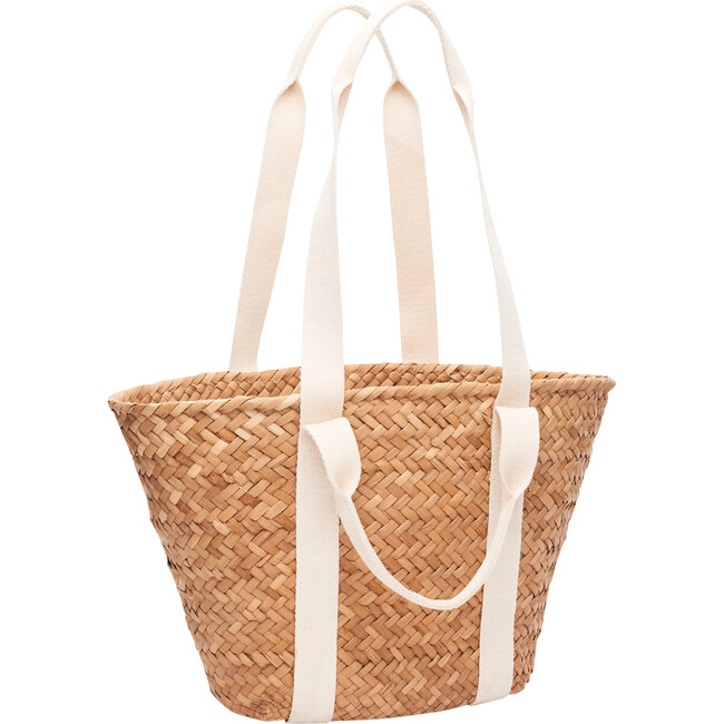 Women's Selma Woven Seagrass Tote, Ivory - Bags - 3