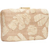 Women's Frances Hand Embroidered Rafia Clutch, Natural - Bags - 3
